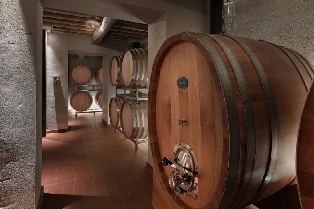 The casks, down the length of the room