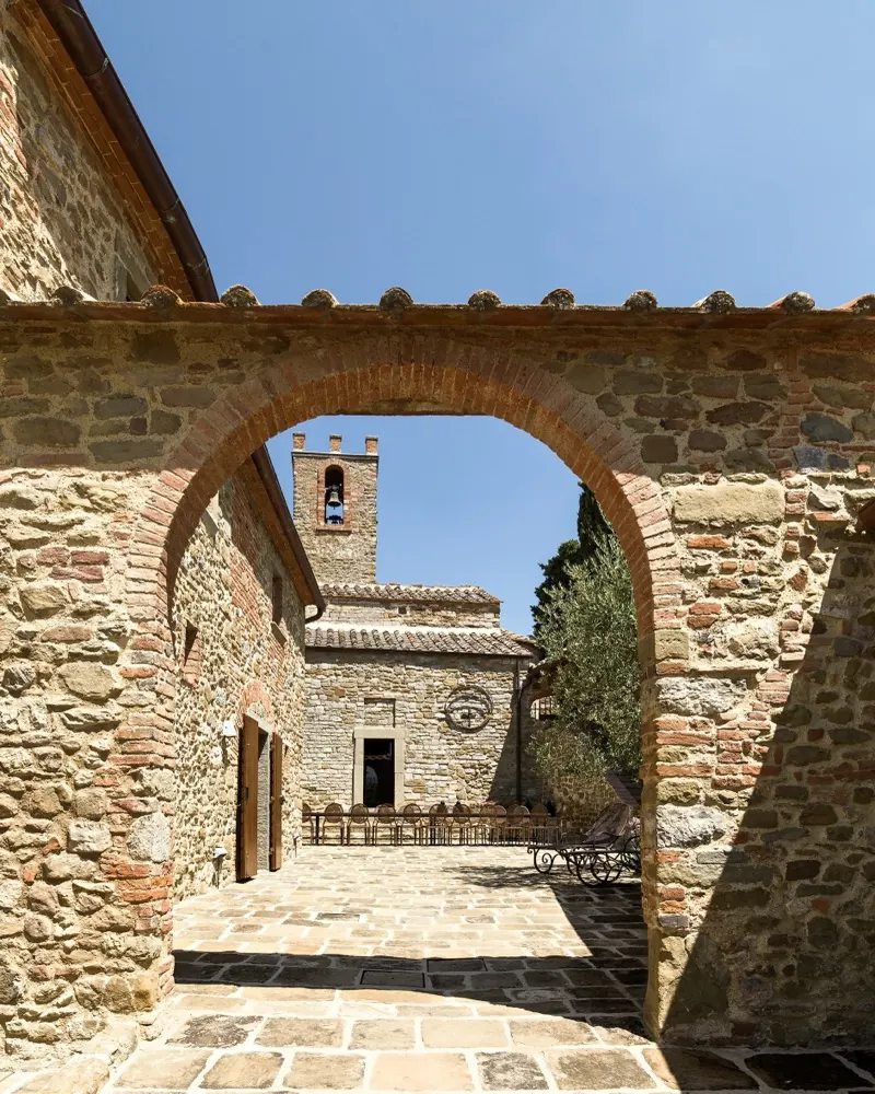 The bell tower, seen through the arch