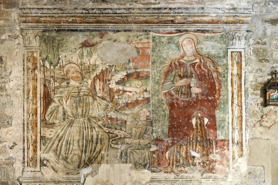 A fresco on the church wall
