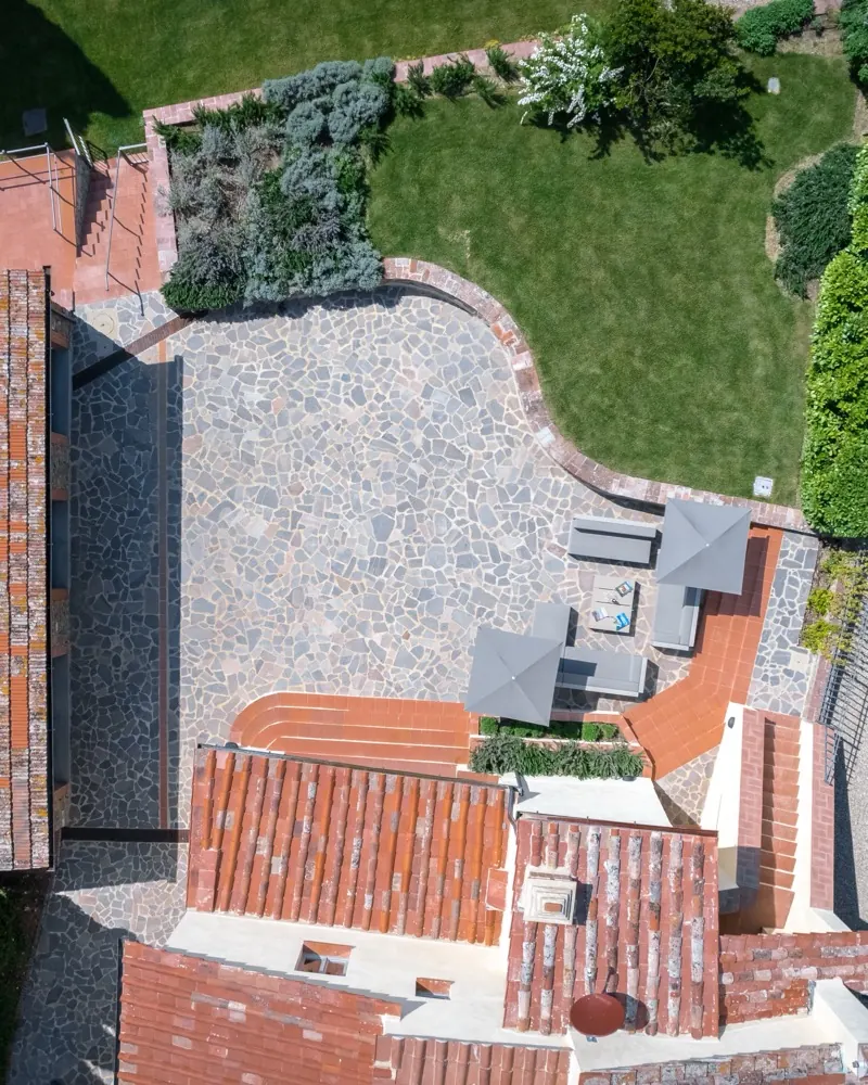 Terracotta roofs, from above