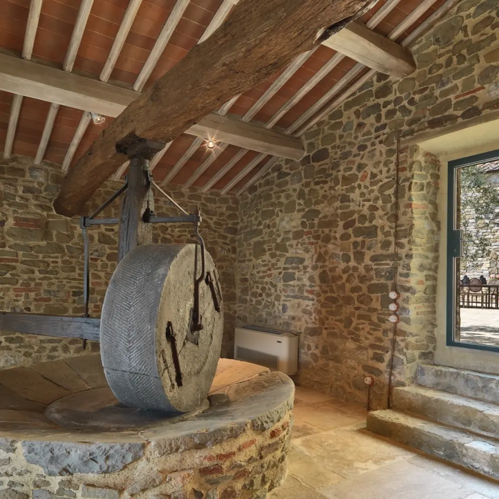 The stone wheel in the old olive mill