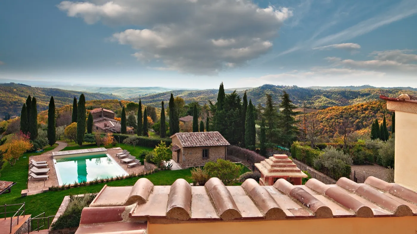 The estate from the air